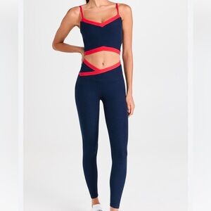 Beyond Yoga Spacedye Outlines Tank & Leggings Matching Set - Red/Blue